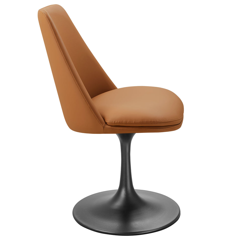 Lippa Swivel Dining Vegan Leather Side Chair by Modway