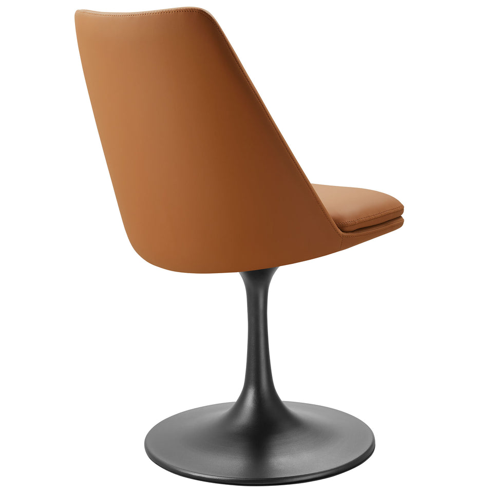 Lippa Swivel Dining Vegan Leather Side Chair by Modway