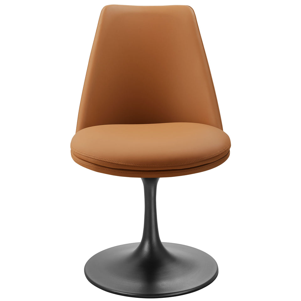 Lippa Swivel Dining Vegan Leather Side Chair by Modway