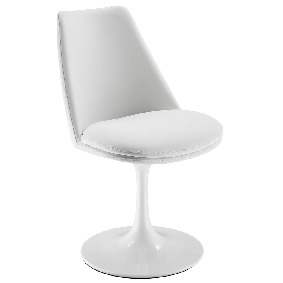 Lippa Swivel Dining Vegan Leather Side Chair by Modway