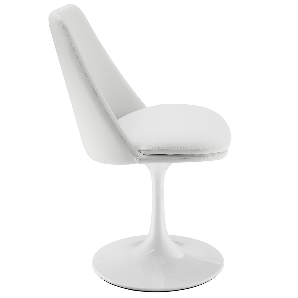 Lippa Swivel Dining Vegan Leather Side Chair by Modway
