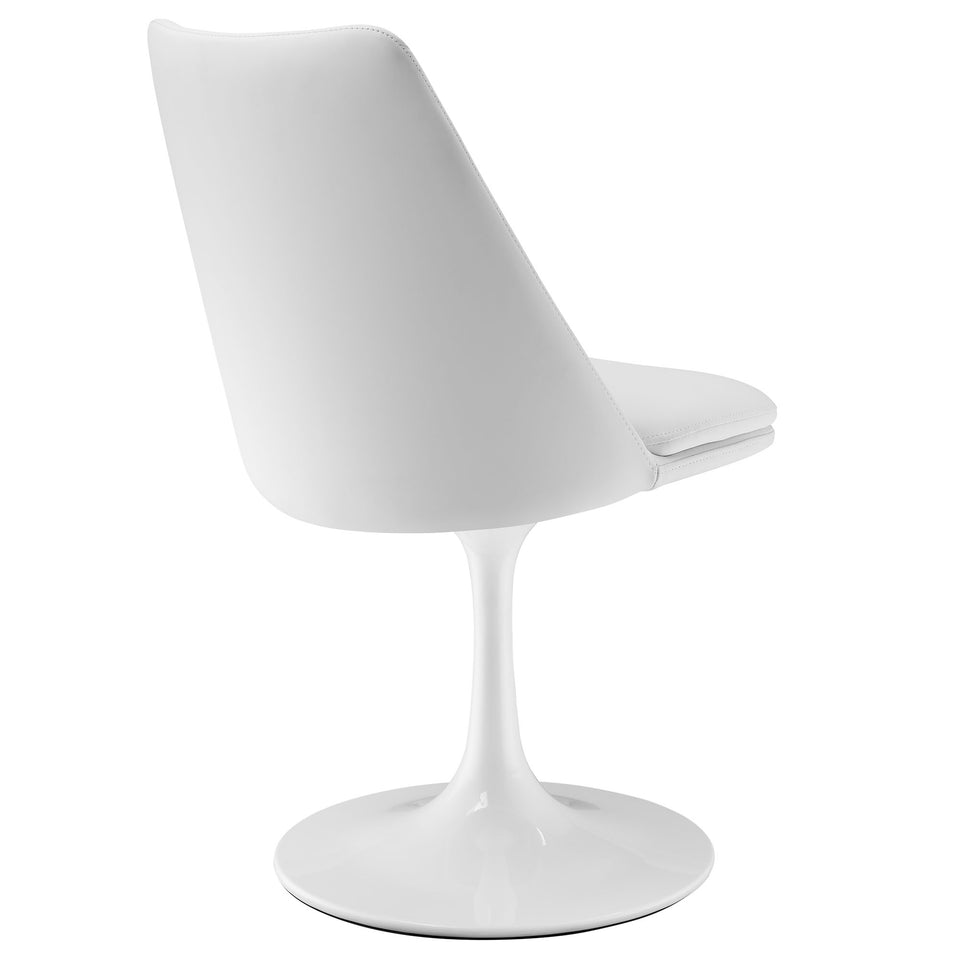 Lippa Swivel Dining Vegan Leather Side Chair by Modway