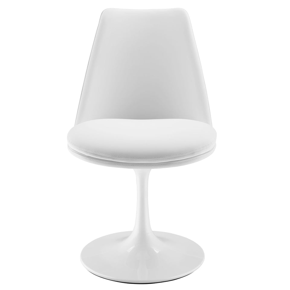 Lippa Swivel Dining Vegan Leather Side Chair by Modway