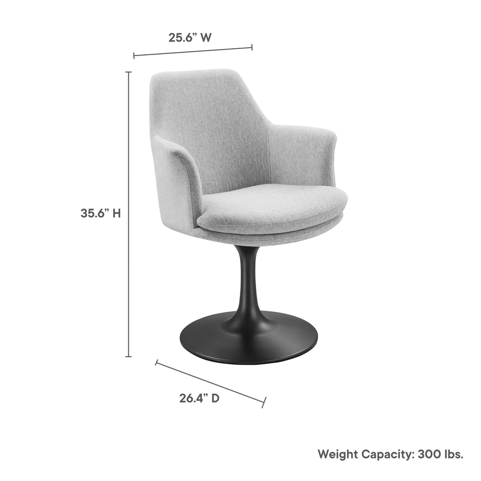 Lippa Swivel Dining Upholstered Armchair by Modway