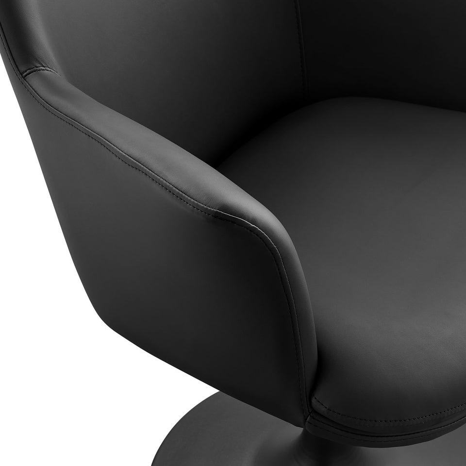 Lippa Swivel Dining Vegan Leather Armchair by Modway