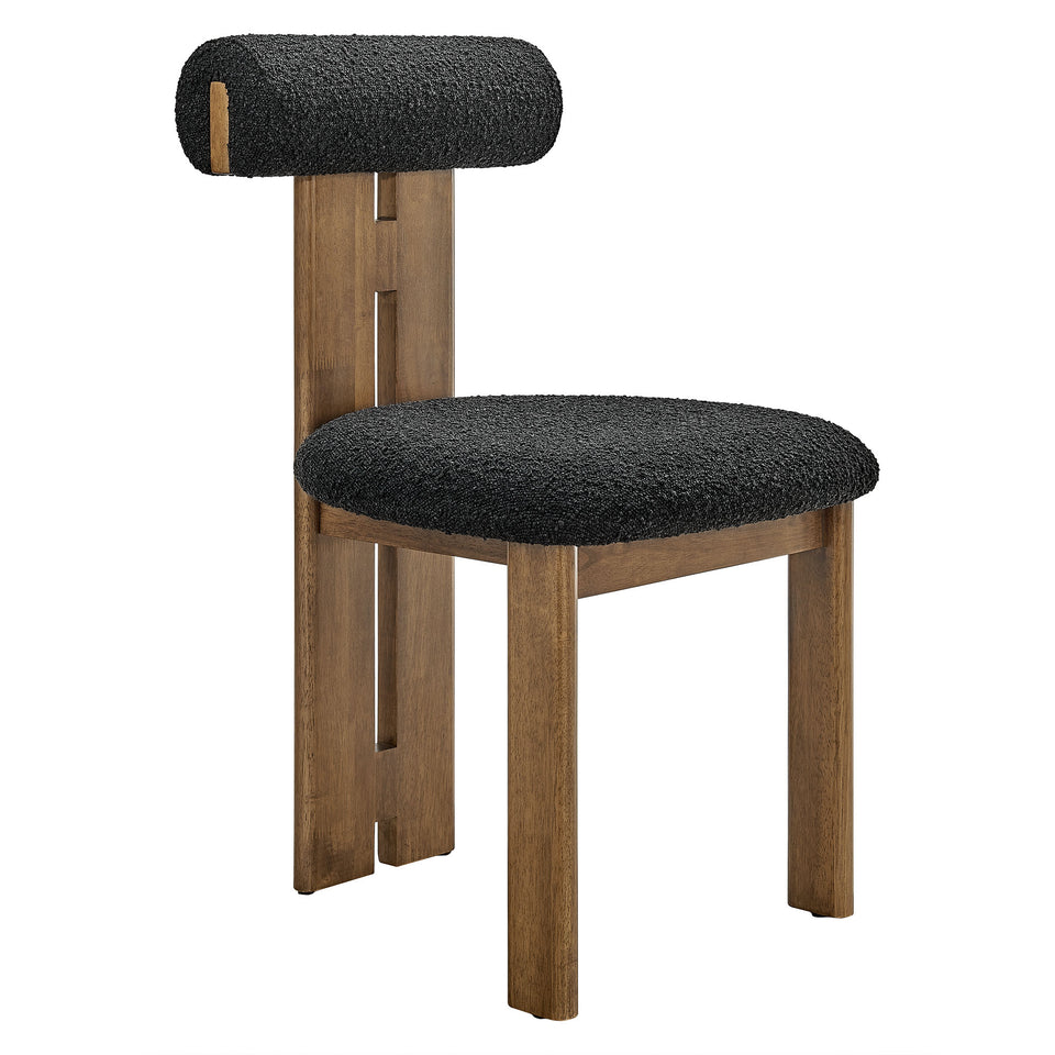 Torian Boucle Fabric Dining Chair Set of 2 by Modway