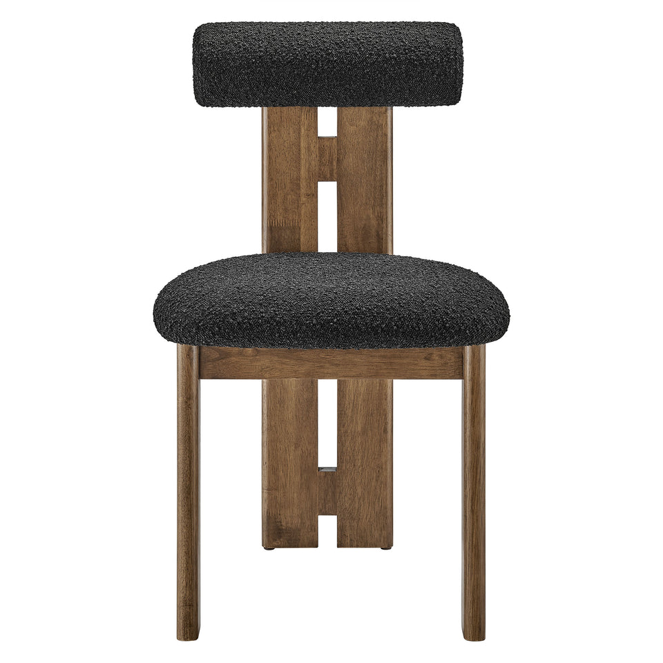 Torian Boucle Fabric Dining Chair Set of 2 by Modway