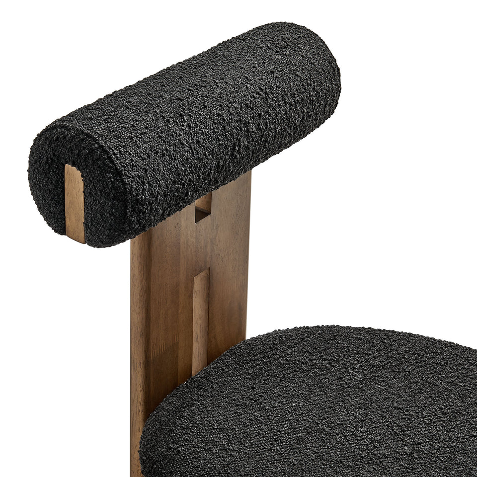 Torian Boucle Fabric Dining Chair Set of 2 by Modway