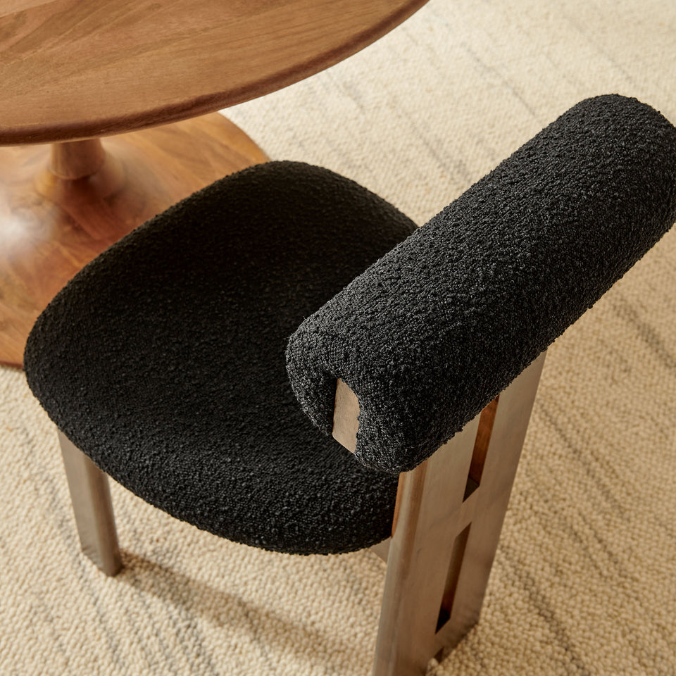 Torian Boucle Fabric Dining Chair Set of 2 by Modway