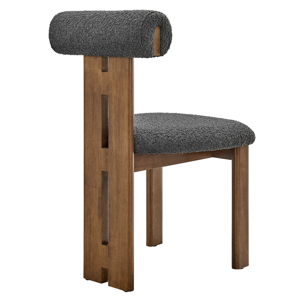 Torian Boucle Fabric Dining Chair Set of 2 by Modway