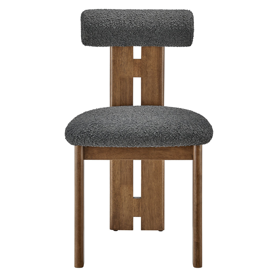 Torian Boucle Fabric Dining Chair Set of 2 by Modway