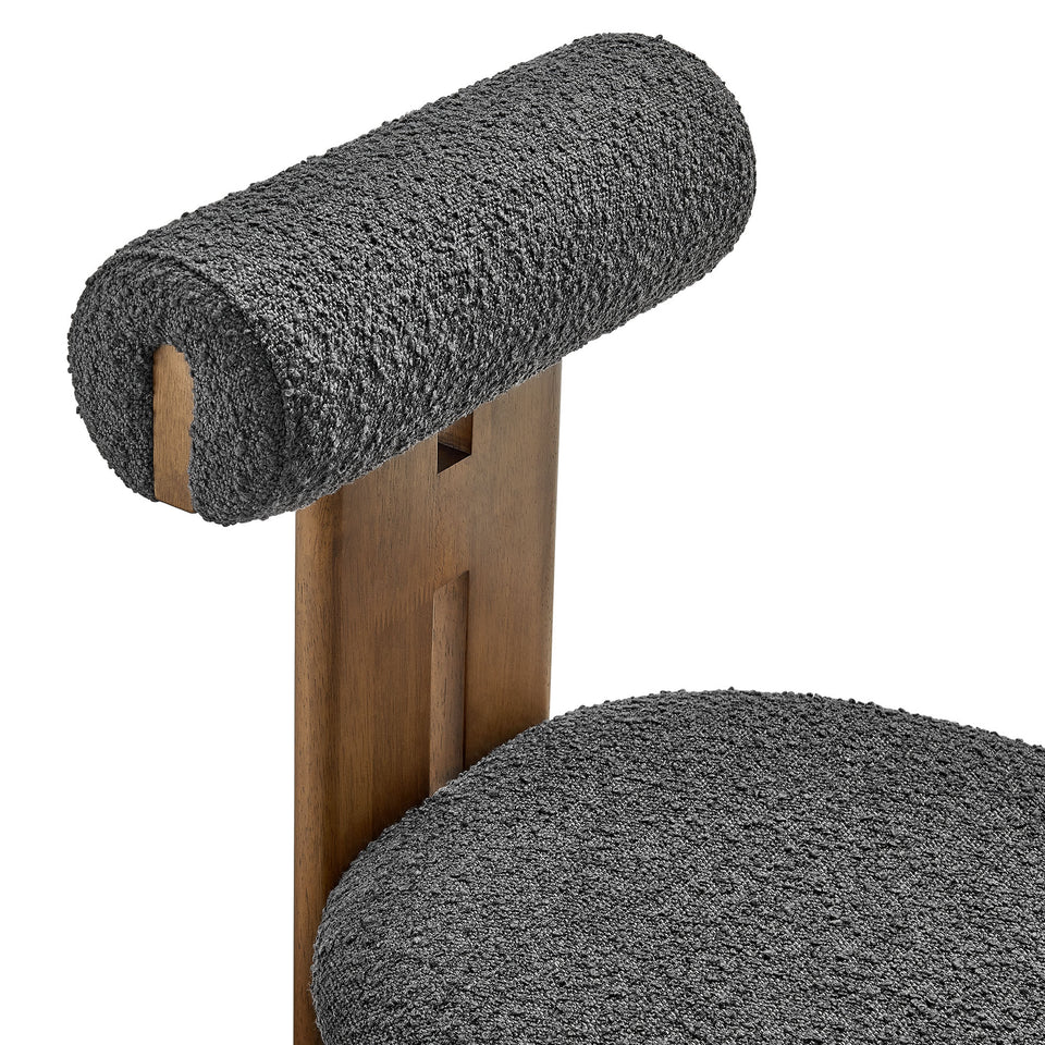 Torian Boucle Fabric Dining Chair Set of 2 by Modway