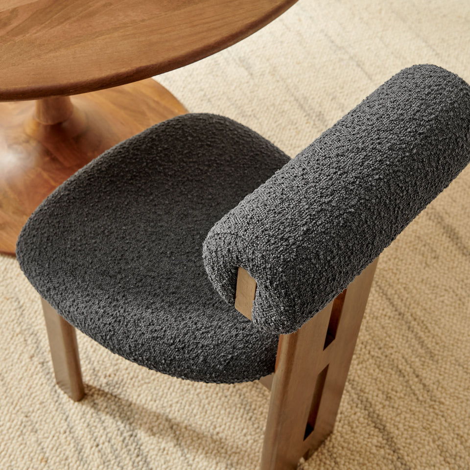 Torian Boucle Fabric Dining Chair Set of 2 by Modway