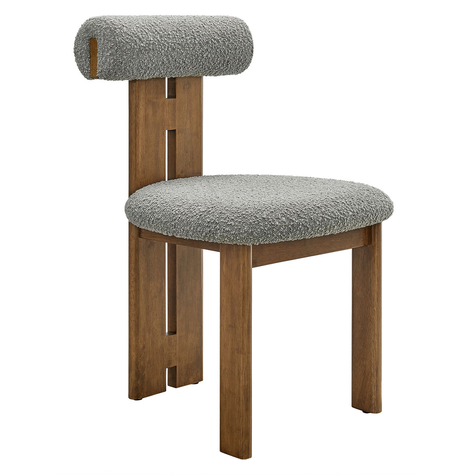 Torian Boucle Fabric Dining Chair Set of 2 by Modway