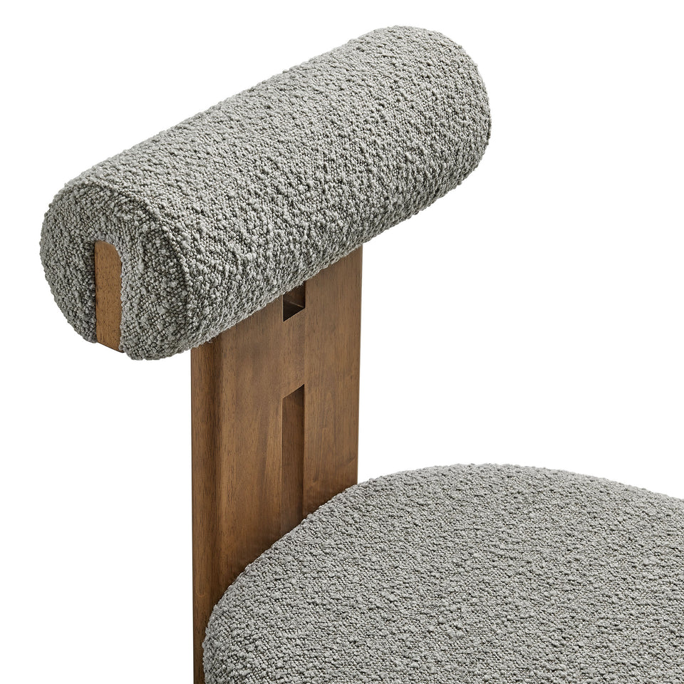 Torian Boucle Fabric Dining Chair Set of 2 by Modway