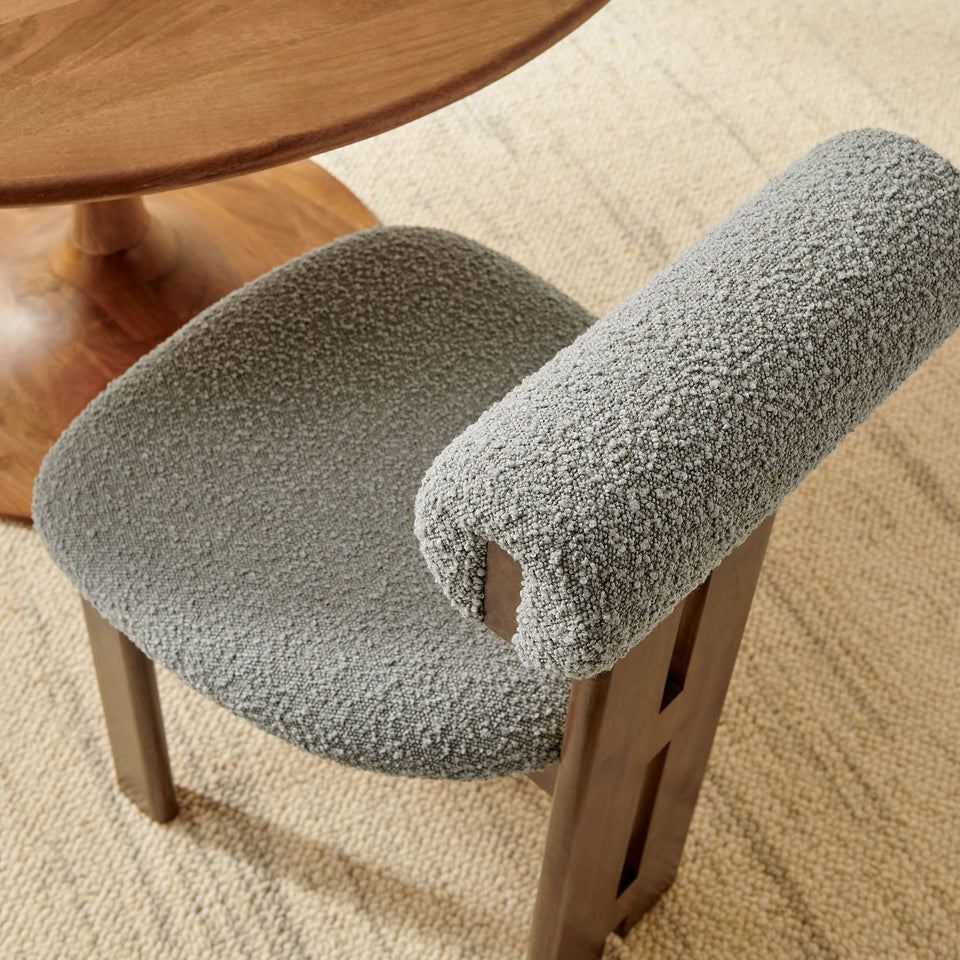 Torian Boucle Fabric Dining Chair Set of 2 by Modway