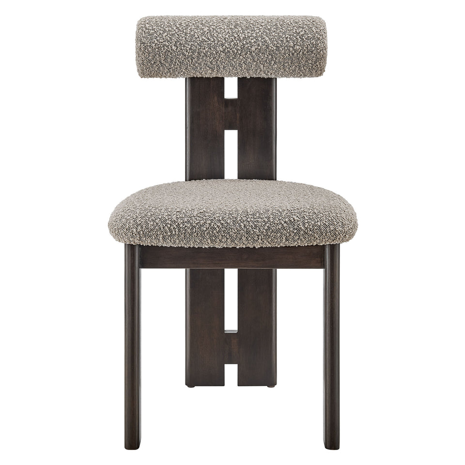 Torian Boucle Fabric Dining Chair Set of 2 by Modway