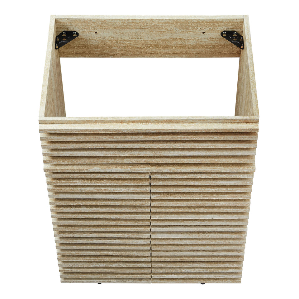 Render 24" Faux Travertine Bathroom Vanity Cabinet (Sink Not Included) by Modway
