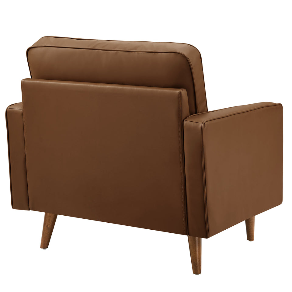 Valour Tufted Vegan Leather Accent Armchair by Modway