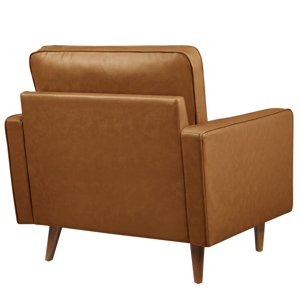 Valour Tufted Vegan Leather Accent Armchair by Modway