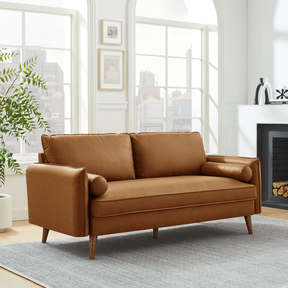 Revive Upholstered Vegan Leather Sofa by Modway