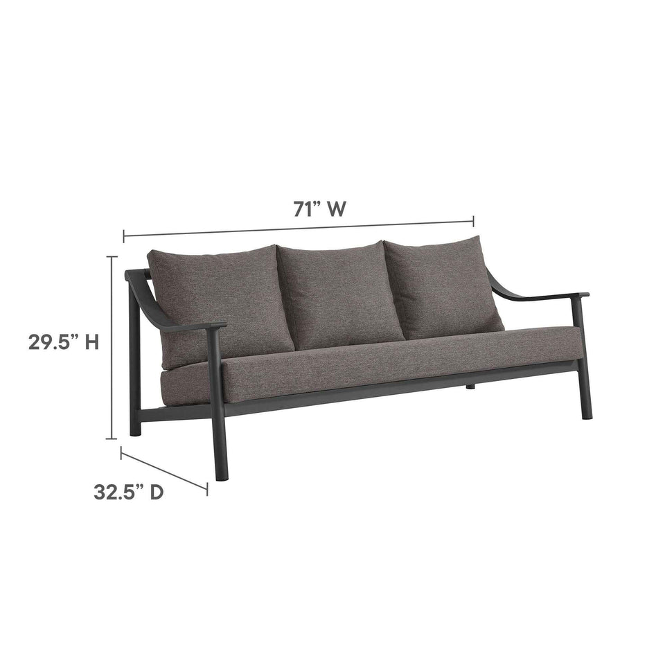 Terrace Outdoor Patio Aluminum Sofa by Modway