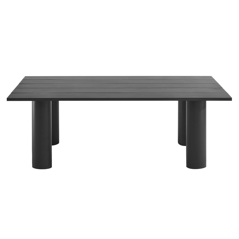 Nautica 7-Piece Rectangular Outdoor Patio Aluminum Dining Table and Chairs Set by Modway