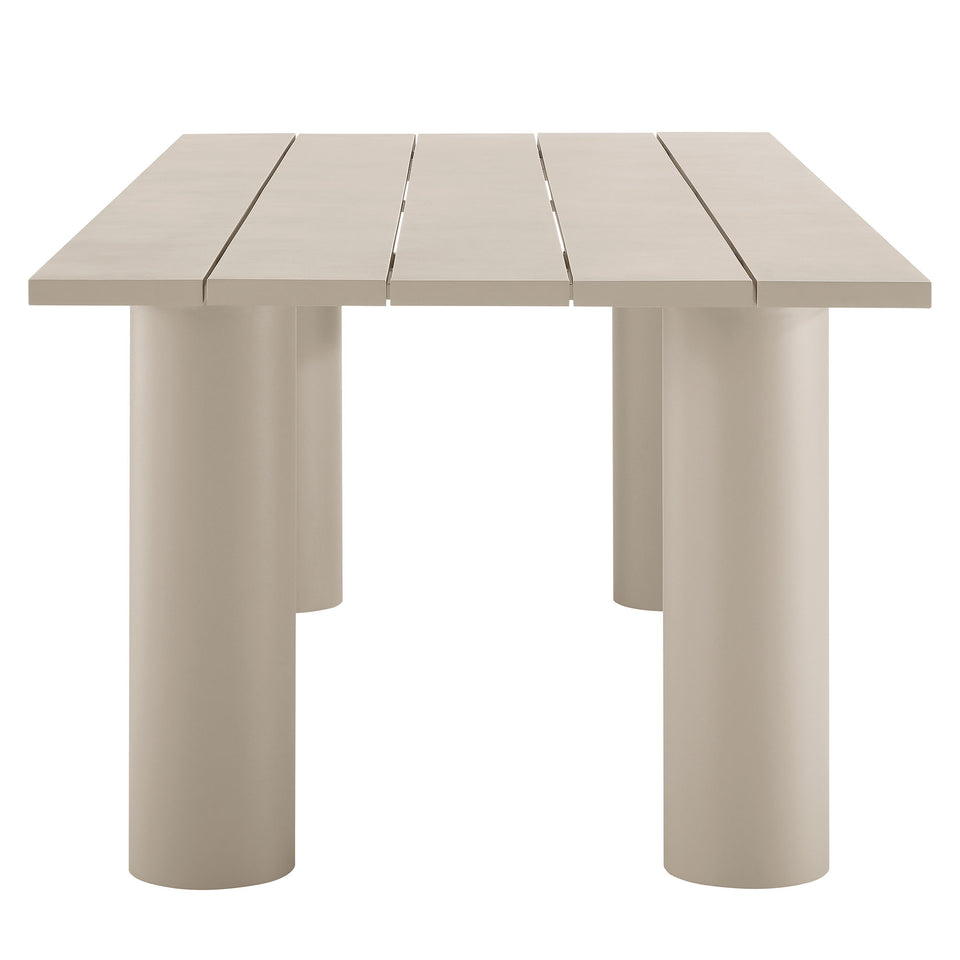 Nautica 7-Piece Rectangular Outdoor Patio Aluminum Dining Table and Chairs Set by Modway