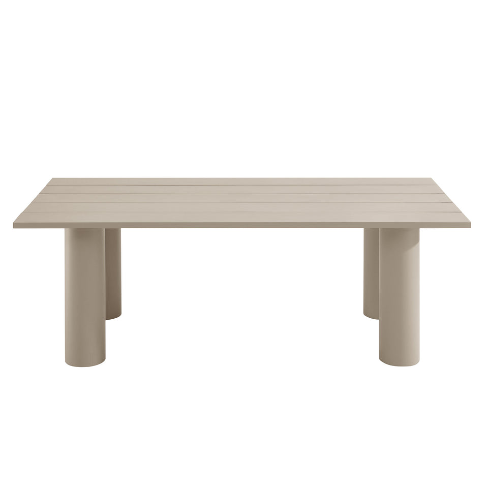 Nautica 7-Piece Rectangular Outdoor Patio Aluminum Dining Table and Chairs Set by Modway