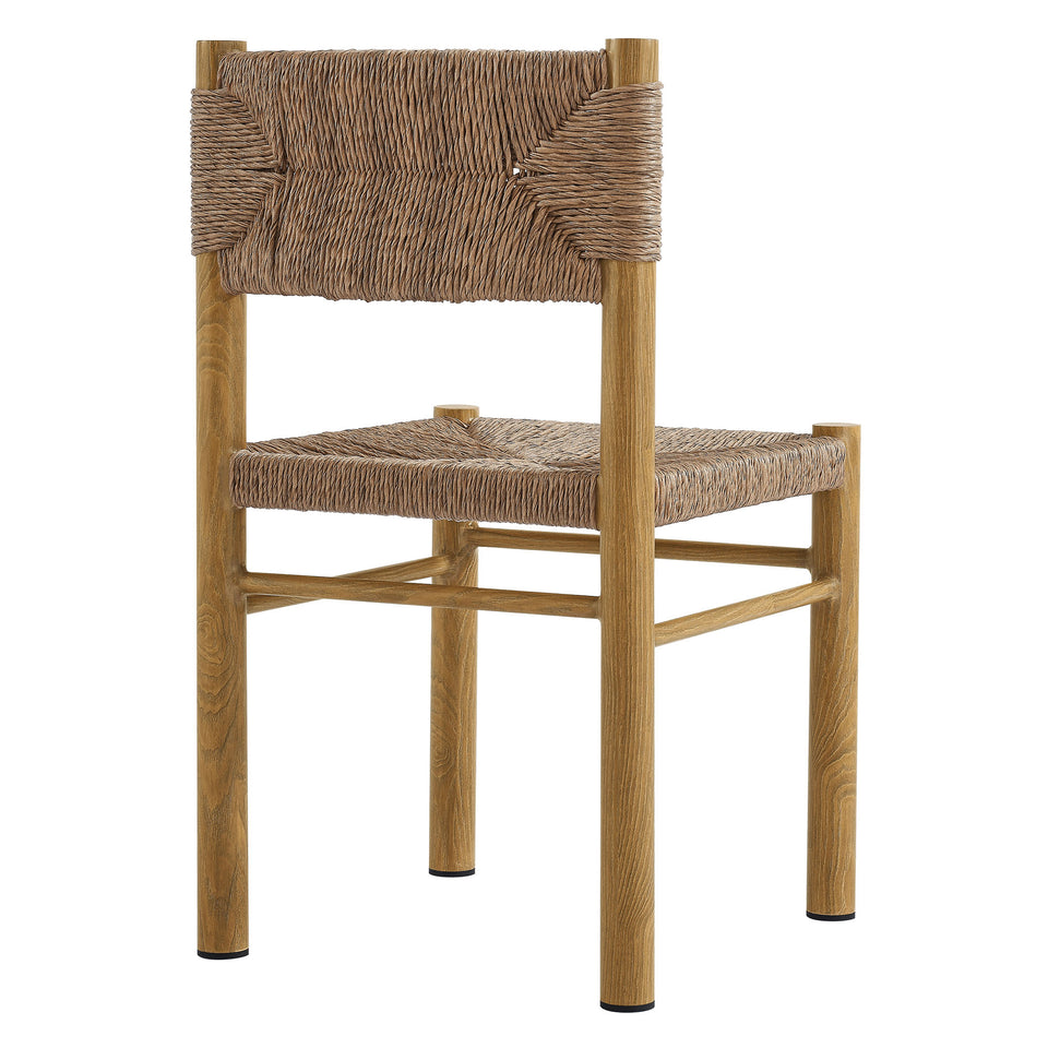 Parkland 7-Piece Rectangular Outdoor Patio Rattan and Aluminum Dining Table and Chairs Set by Modway