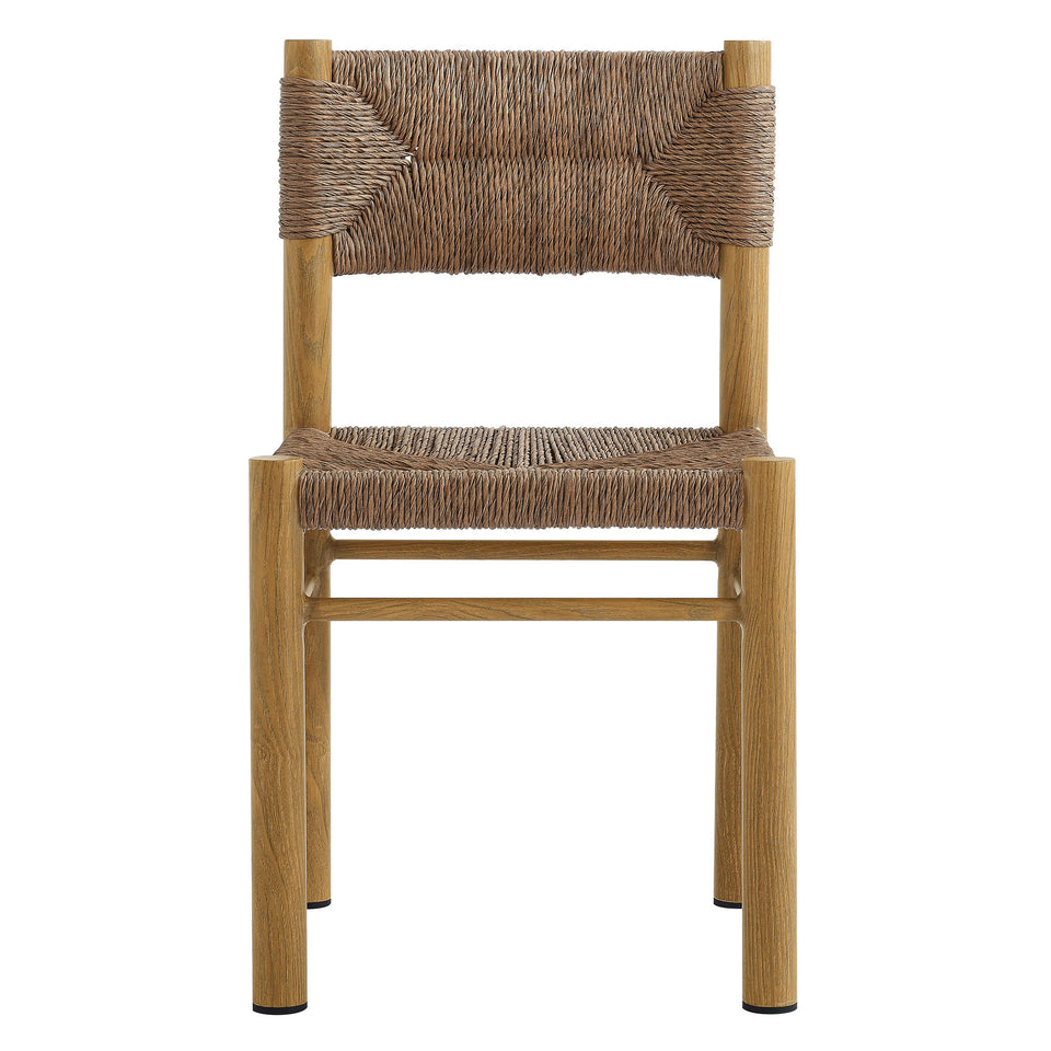 Parkland 7-Piece Rectangular Outdoor Patio Rattan and Aluminum Dining Table and Chairs Set by Modway