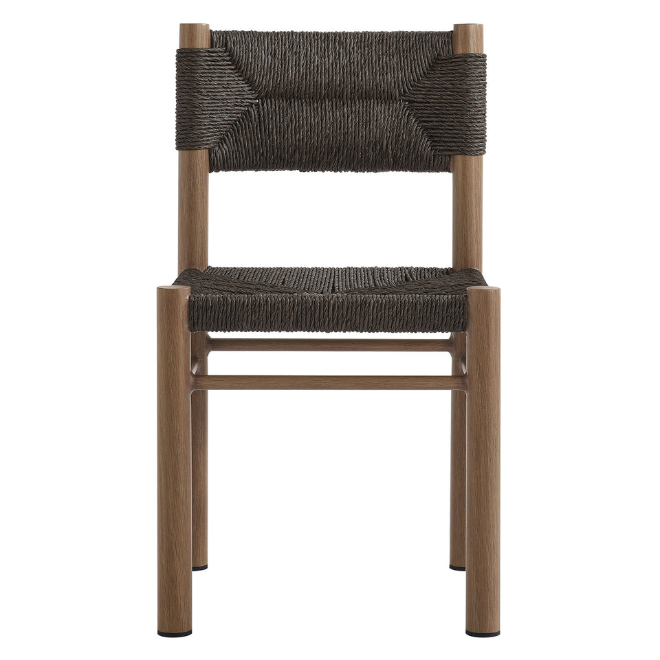 Parkland 7-Piece Rectangular Outdoor Patio Rattan and Aluminum Dining Table and Chairs Set by Modway