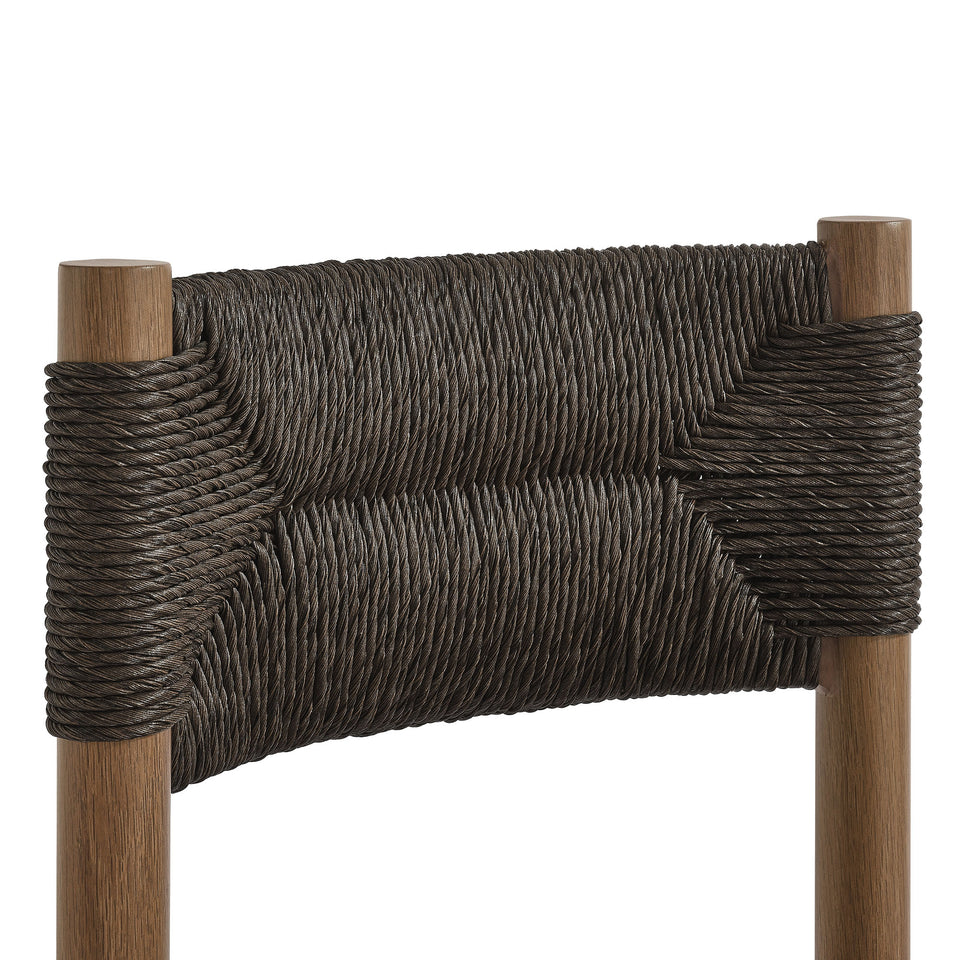 Parkland Outdoor Patio Rattan and Aluminum Dining Side Chairs Set of 2 by Modway