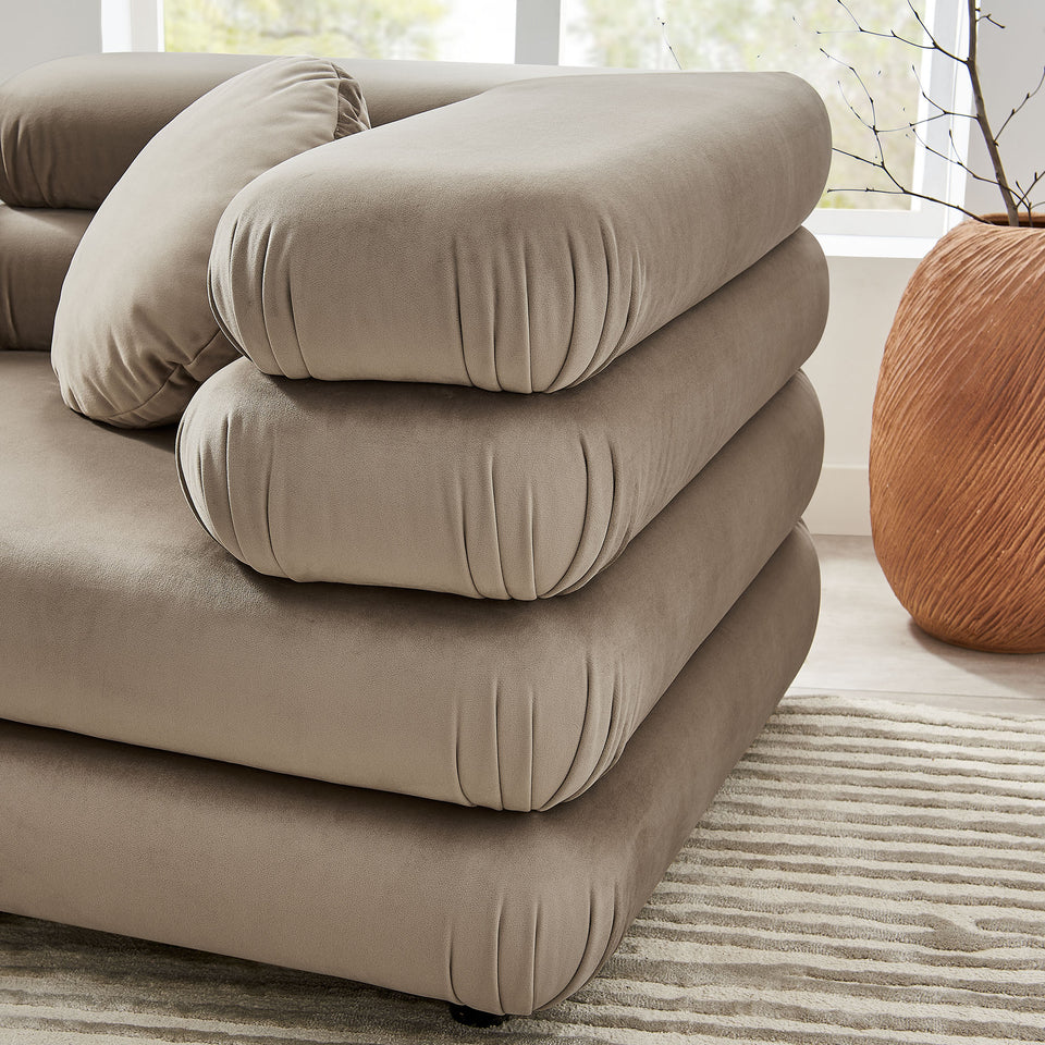 Jubilee 3-Piece Modular Performance Velvet Sectional Sofa by Modway
