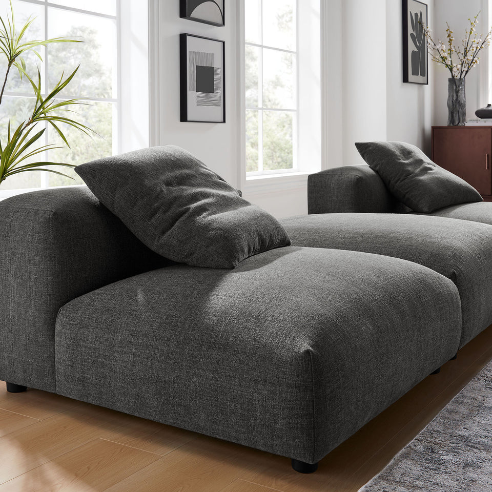 Solace 3-Piece Modular Upholstered Fabric Sectional Sofa by Modway