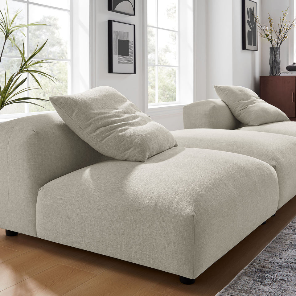 Solace 3-Piece Modular Upholstered Fabric Sectional Sofa by Modway