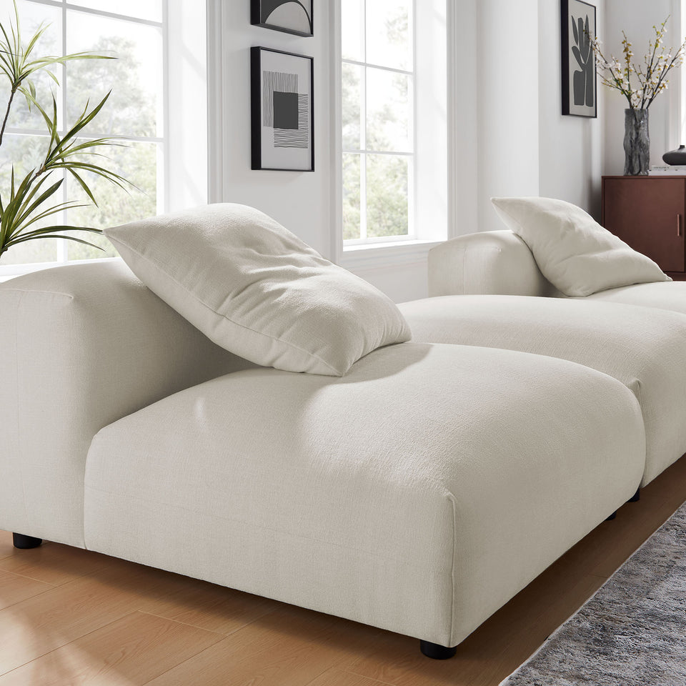 Solace 3-Piece Modular Upholstered Fabric Sectional Sofa by Modway