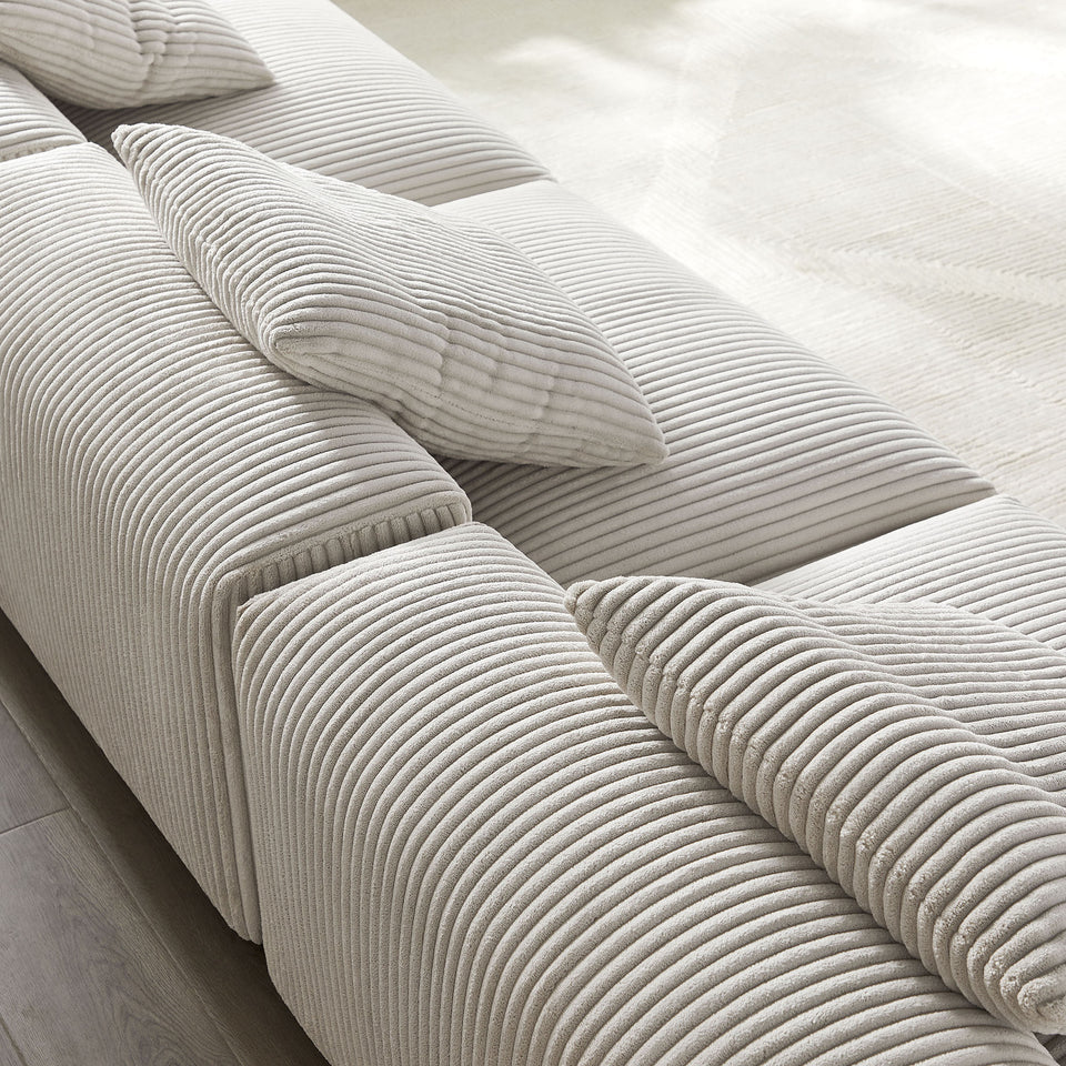 Solace 3-Piece Modular Corduroy Upholstered Sofa by Modway