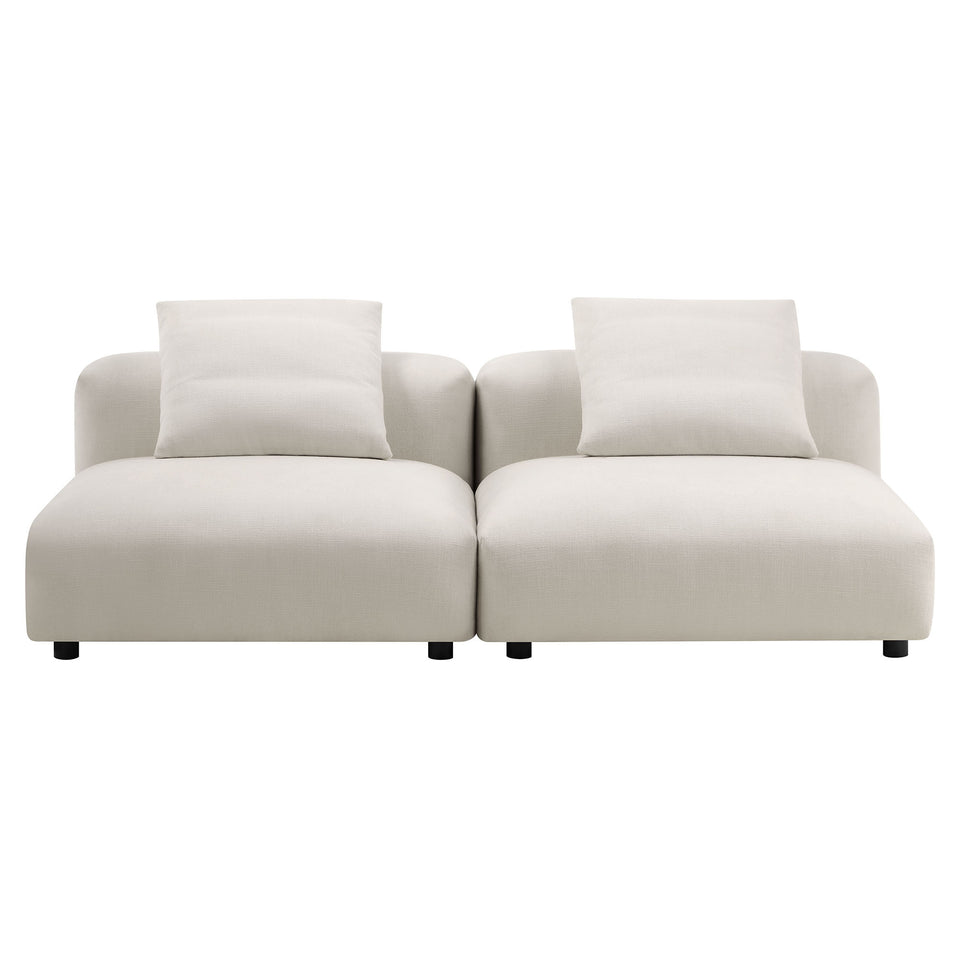 Solace 2-Piece Modular Upholstered Fabric Sofa by Modway