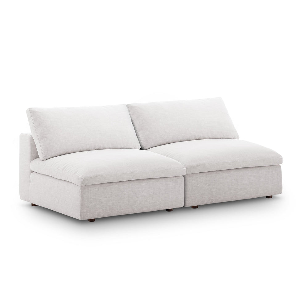 Commix Down Filled Overstuffed 2-Piece Armless Sectional Loveseat by Modway