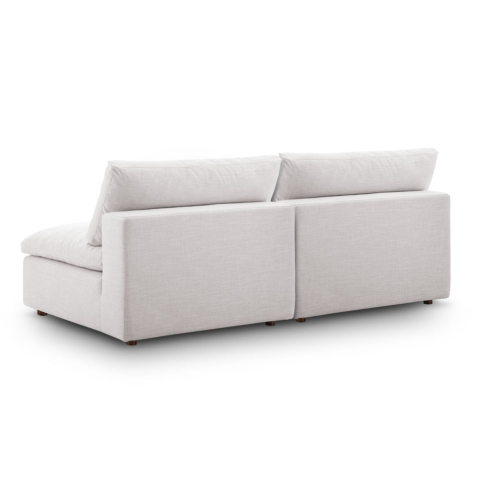 Commix Down Filled Overstuffed 2-Piece Armless Sectional Loveseat by Modway