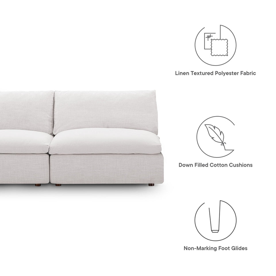 Commix Down Filled Overstuffed 2-Piece Armless Sectional Loveseat by Modway