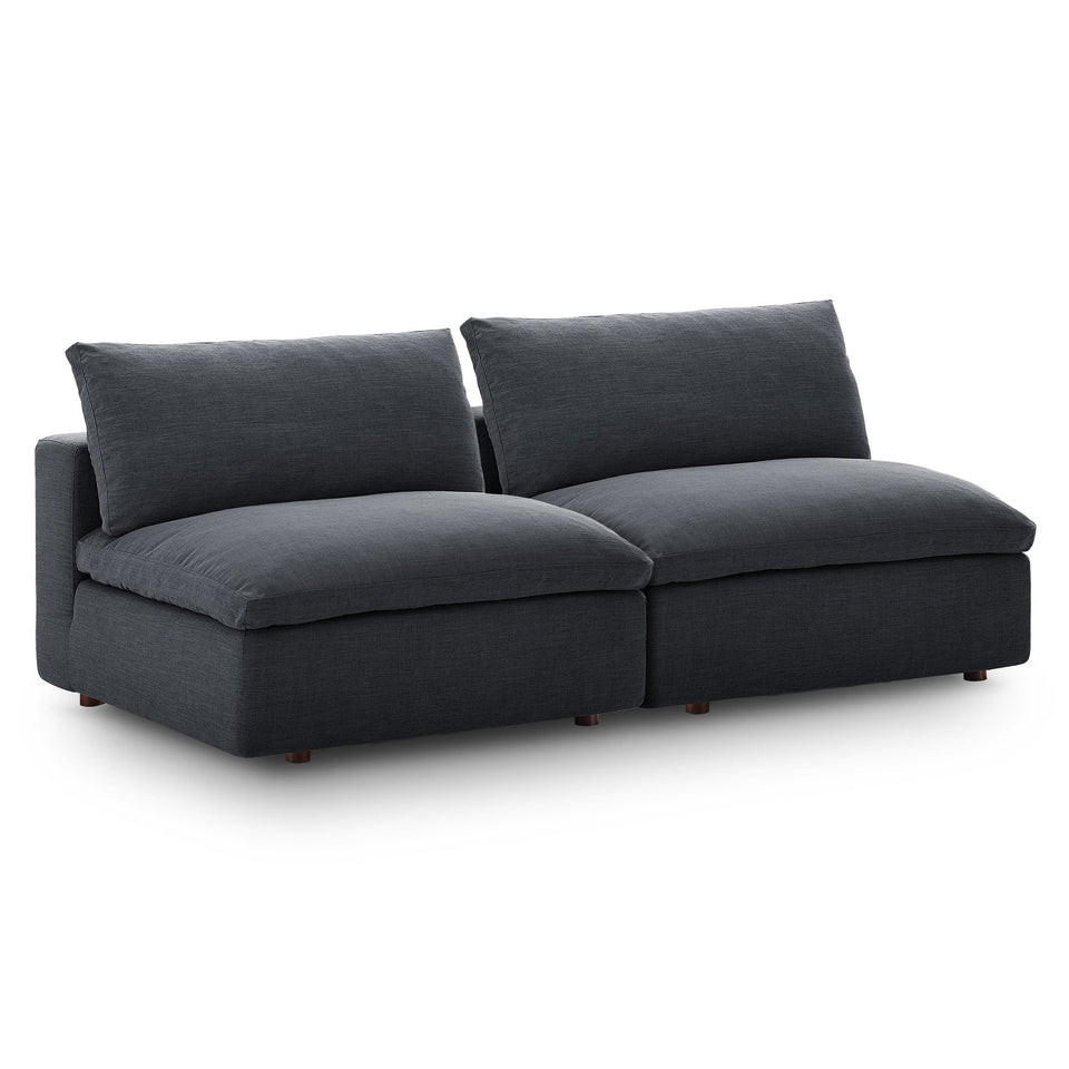 Commix Down Filled Overstuffed 2-Piece Armless Sectional Loveseat by Modway