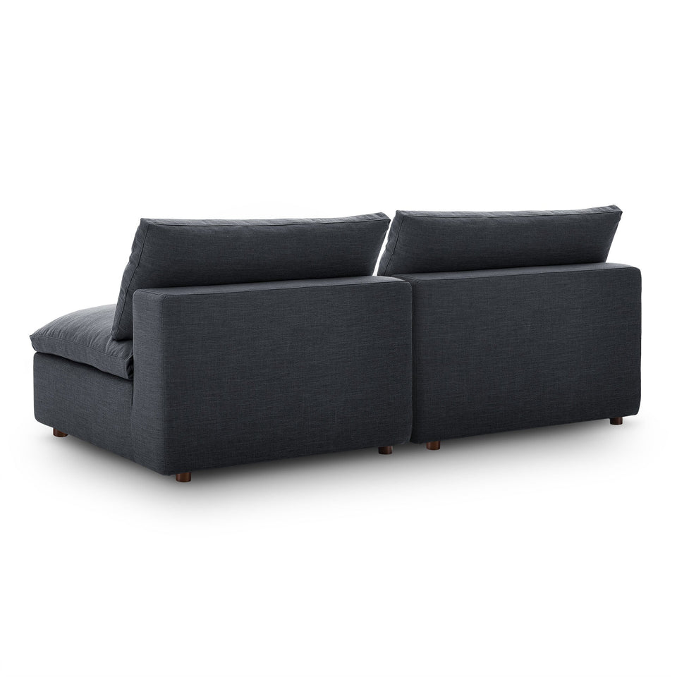 Commix Down Filled Overstuffed 2-Piece Armless Sectional Loveseat by Modway