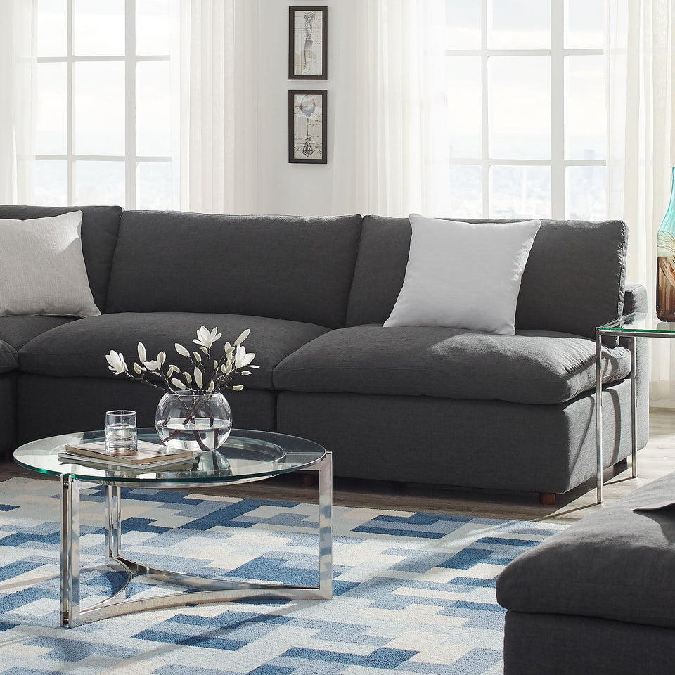 Commix Down Filled Overstuffed 2-Piece Armless Sectional Loveseat by Modway