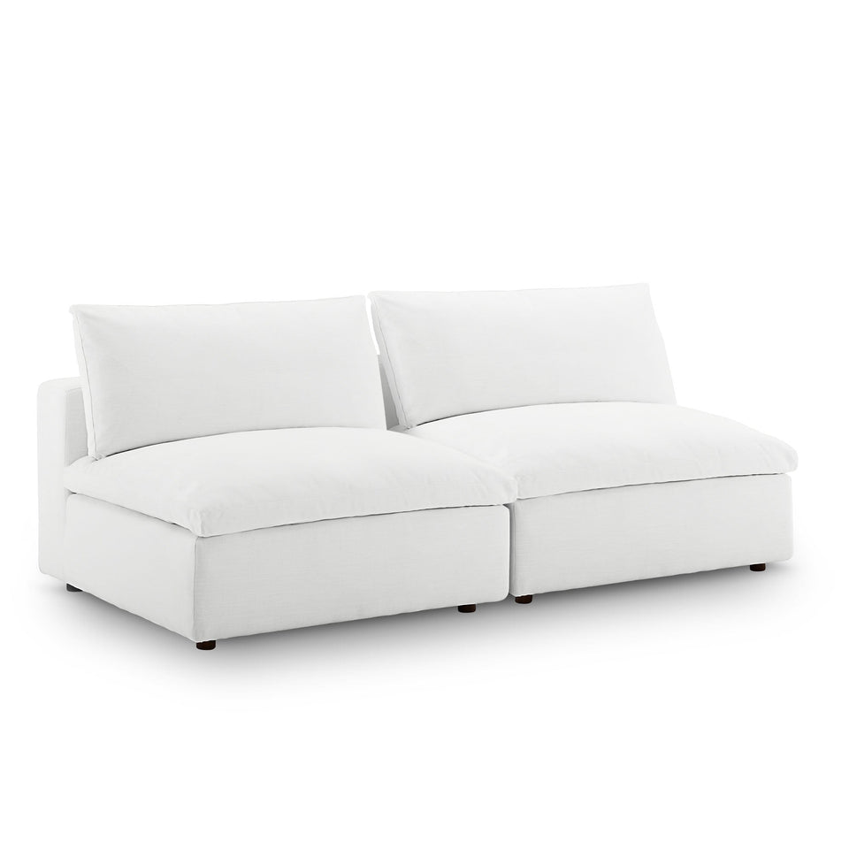 Commix Down Filled Overstuffed 2-Piece Armless Sectional Loveseat by Modway