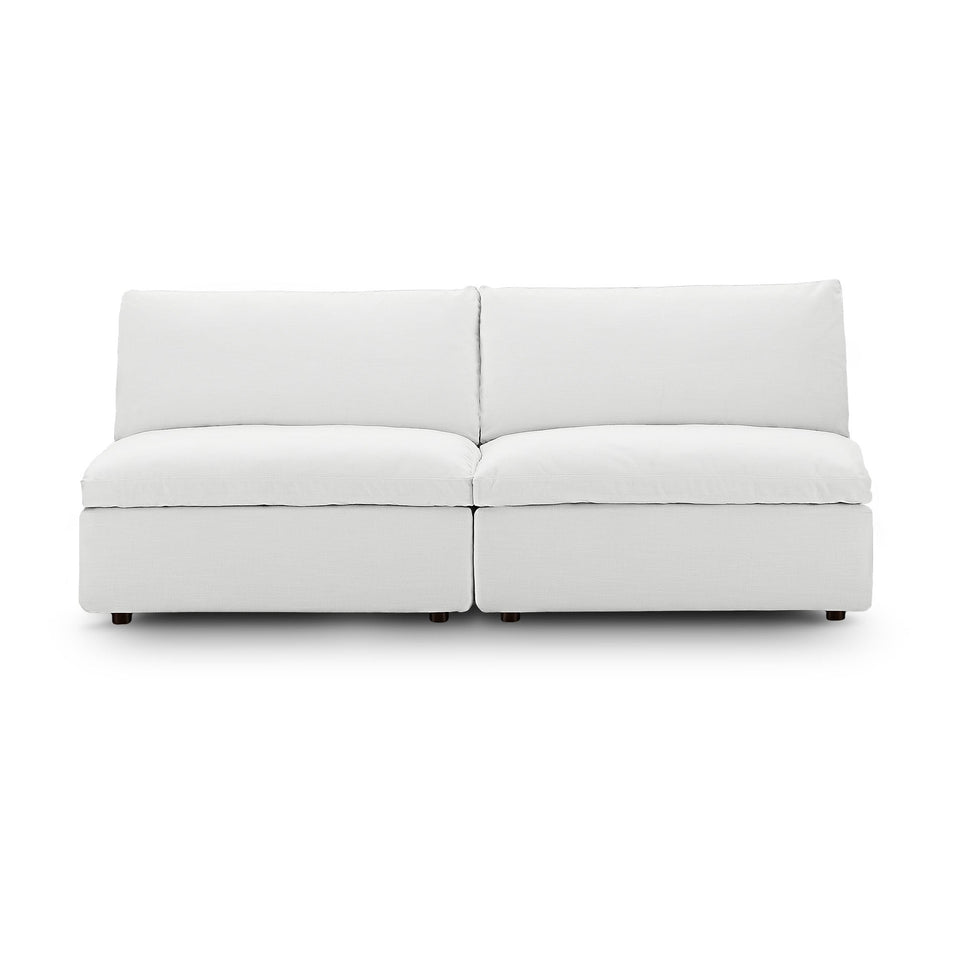 Commix Down Filled Overstuffed 2-Piece Armless Sectional Loveseat by Modway