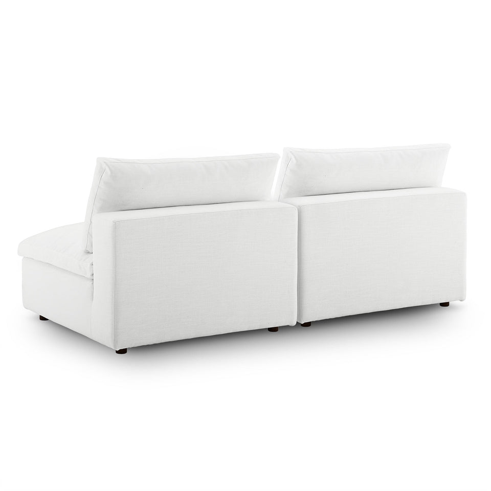 Commix Down Filled Overstuffed 2-Piece Armless Sectional Loveseat by Modway