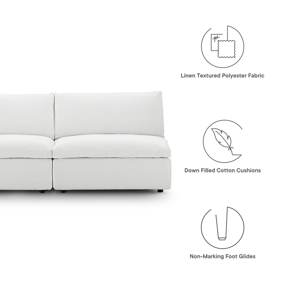 Commix Down Filled Overstuffed 2-Piece Armless Sectional Loveseat by Modway