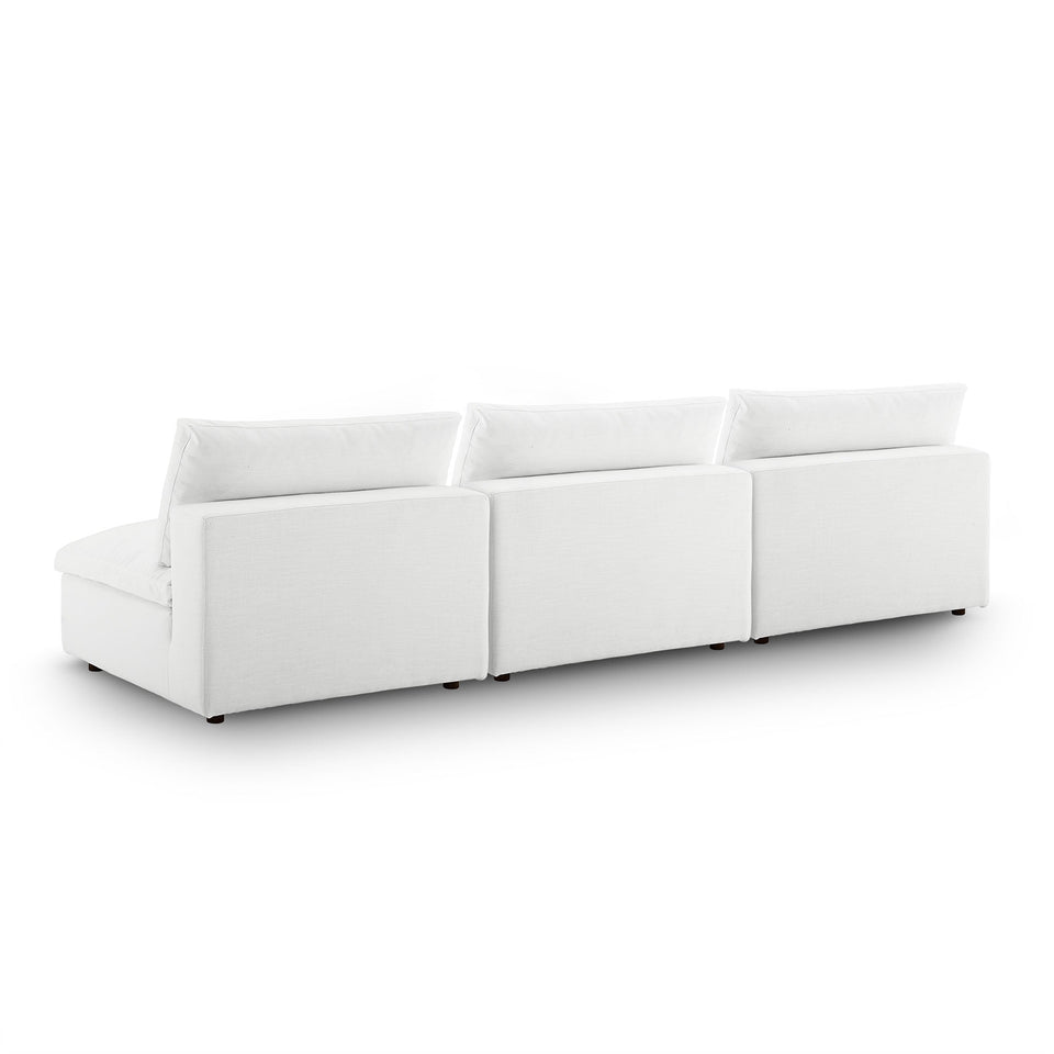 Commix Down Filled Overstuffed 3-Piece Armless Sectional Sofa by Modway